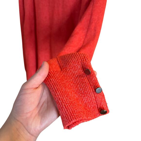 Lane Bryant Coral Red Chunky Turtleneck Sweater Womens 3X Plus Size Cozy Layers - Picture 9 of 11